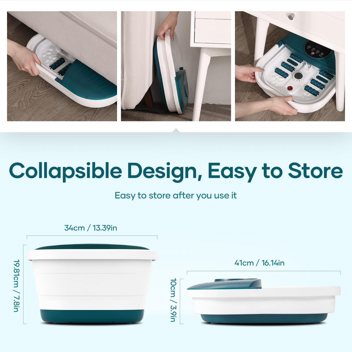 CureCure foot spa with pedicure stone and massage features