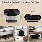 Top view of Fofojoy foot soak tub with pedicure kit accessories