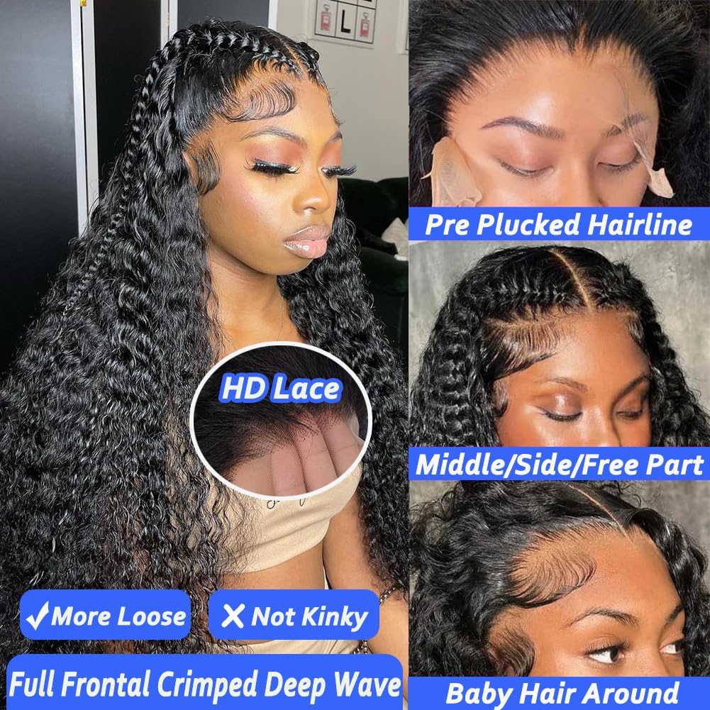 Back view of 30 inch long Brazilian curly human hair wig demonstrating full 200 density