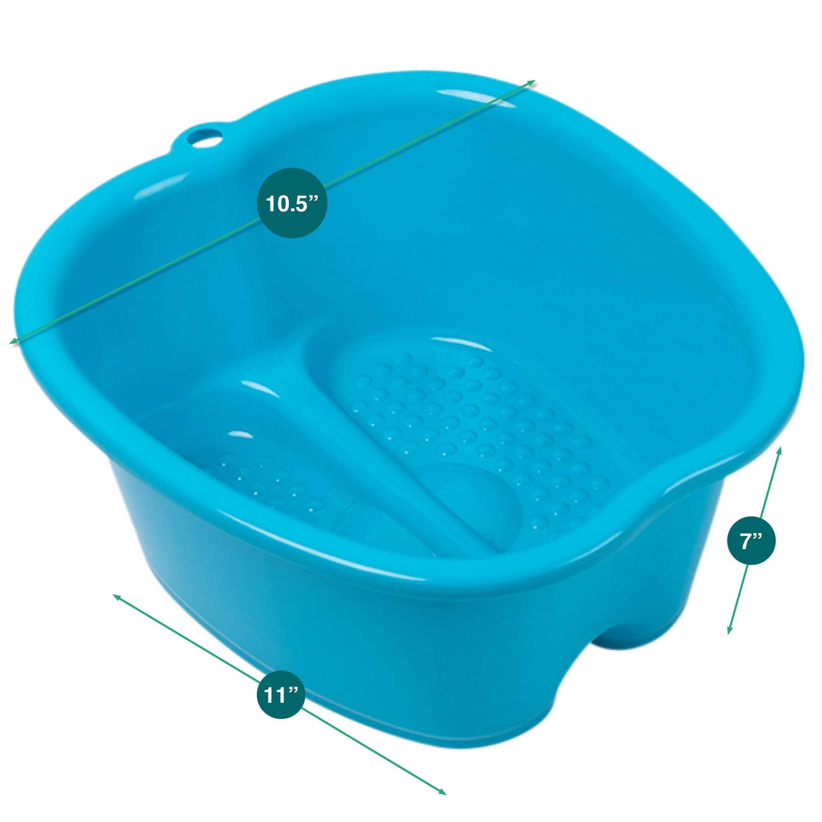 Blue pedicure and massager tub for at home spa