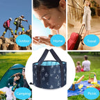 ABSOK collapsible basin used for outdoor camping