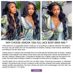Back view of 26 inch Brazilian human hair wig displaying natural body wave flow