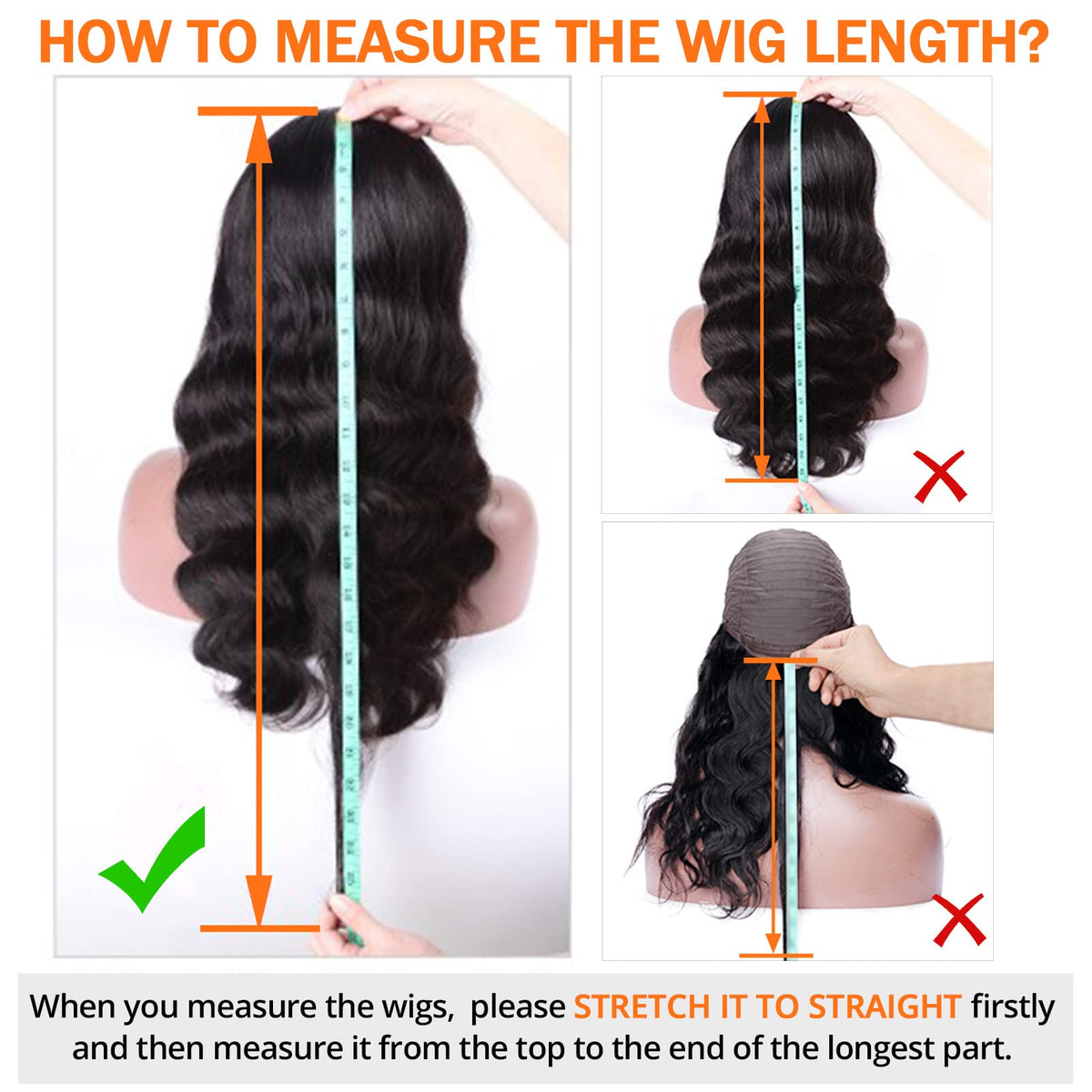 Premium non lace front human hair wig displayed on a professional styling mannequin