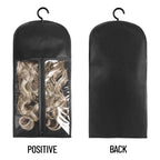 AIHOPESTO dustproof storage organizer set showcasing three black individual bags hanging neatly inside a residential bedroom wardrobe closet.