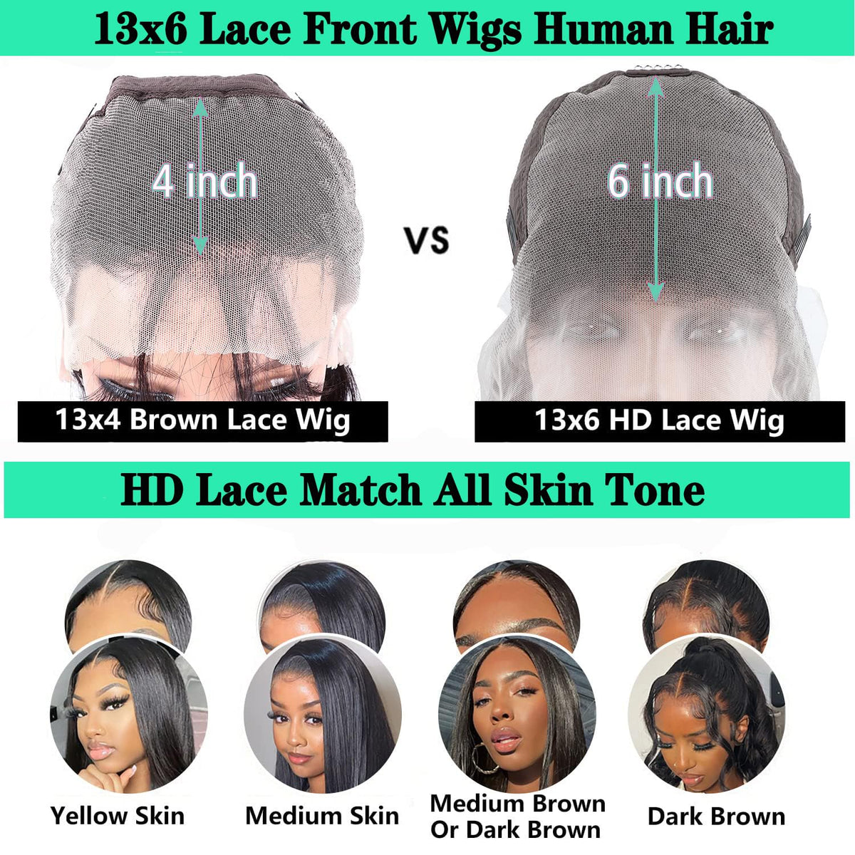 Styling demonstration showcasing a deep side part layout on the 13x6 lace space