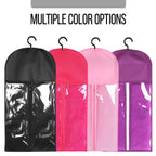 AIHOPESTO hair accessories organizer showcasing how the hanger supports the wig cap structure without creating deep clip indentation marks.