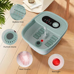 Side view of Snailax foot spa with carry handle