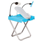 Salon Step Pedicure Stand with LED magnifier and drying fan