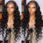 NKTU authentic imported beauty hair piece styled with a deep side parting to show versatility
