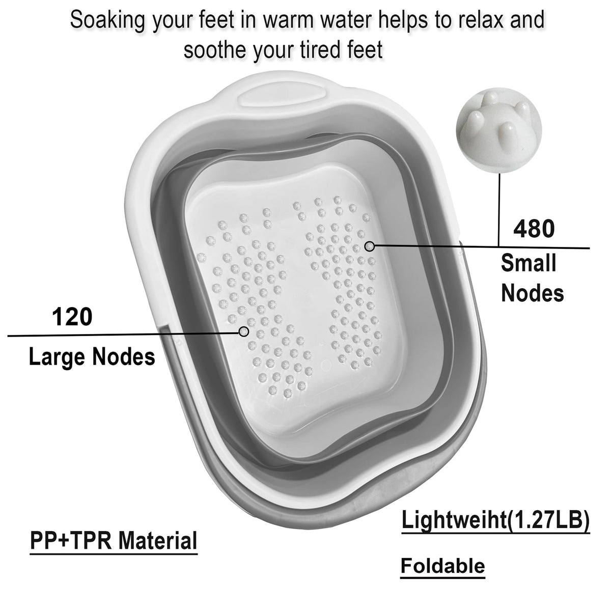 Leemeimei 15L plastic foot bucket top view