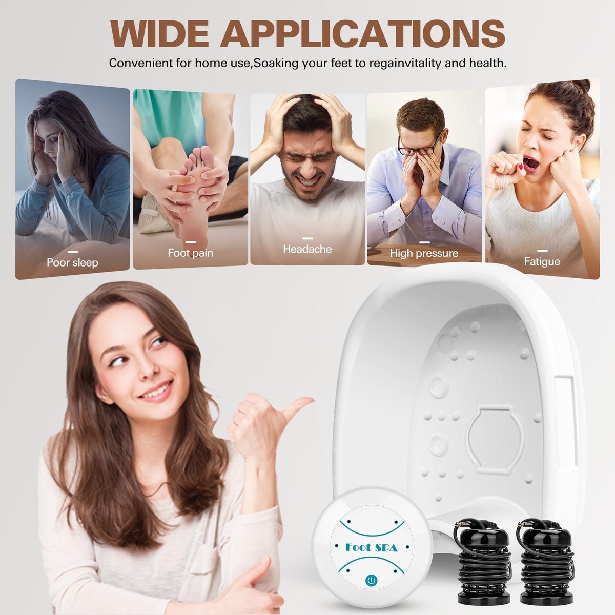 Setup view of Idudbid ionic detox machine in home setting
