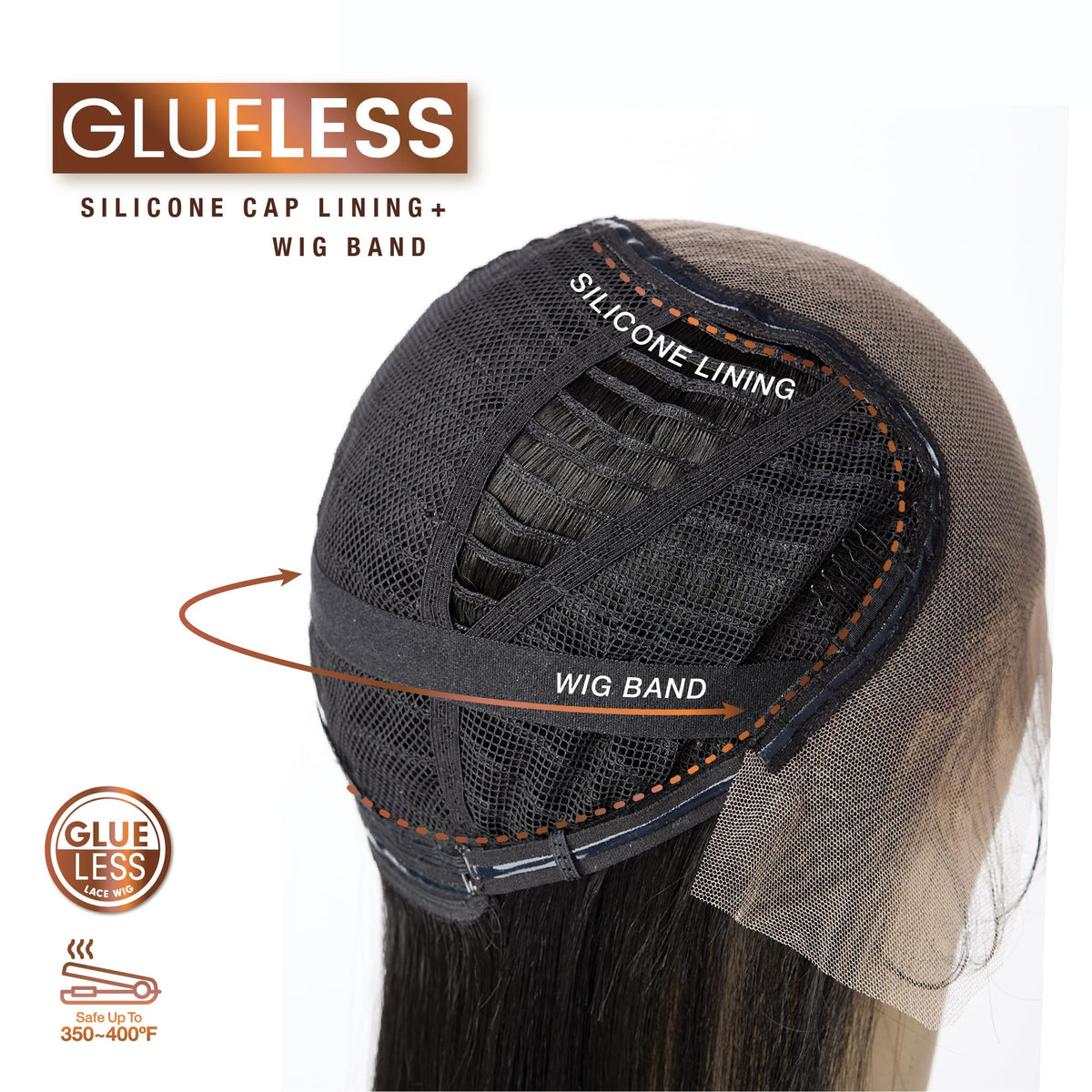 Authentic USA imported synthetic lace front wig packaging box