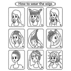 Kaneles heat resistant synthetic fiber hair extension displaying the inner adjustable breathable cap
