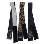 Leopard print melting band for laying down edges and securing closures flawlessly