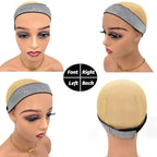 Three pieces pack of ultra soft stretchable polyester wig bands for hair styling