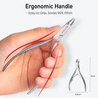 Side view of Curvlife cuticle nipper double-spring mechanism