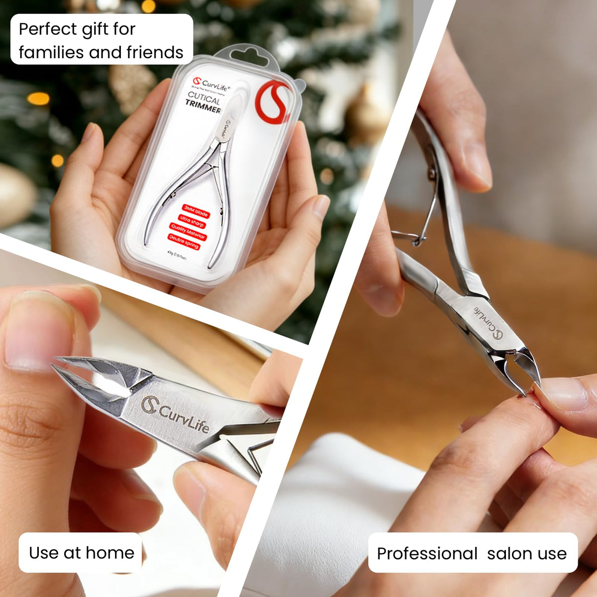 Curvlife durable nail care tool showing blade sharpness