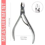 Close up of 3/4 jaw stainless steel cuticle nipper blades