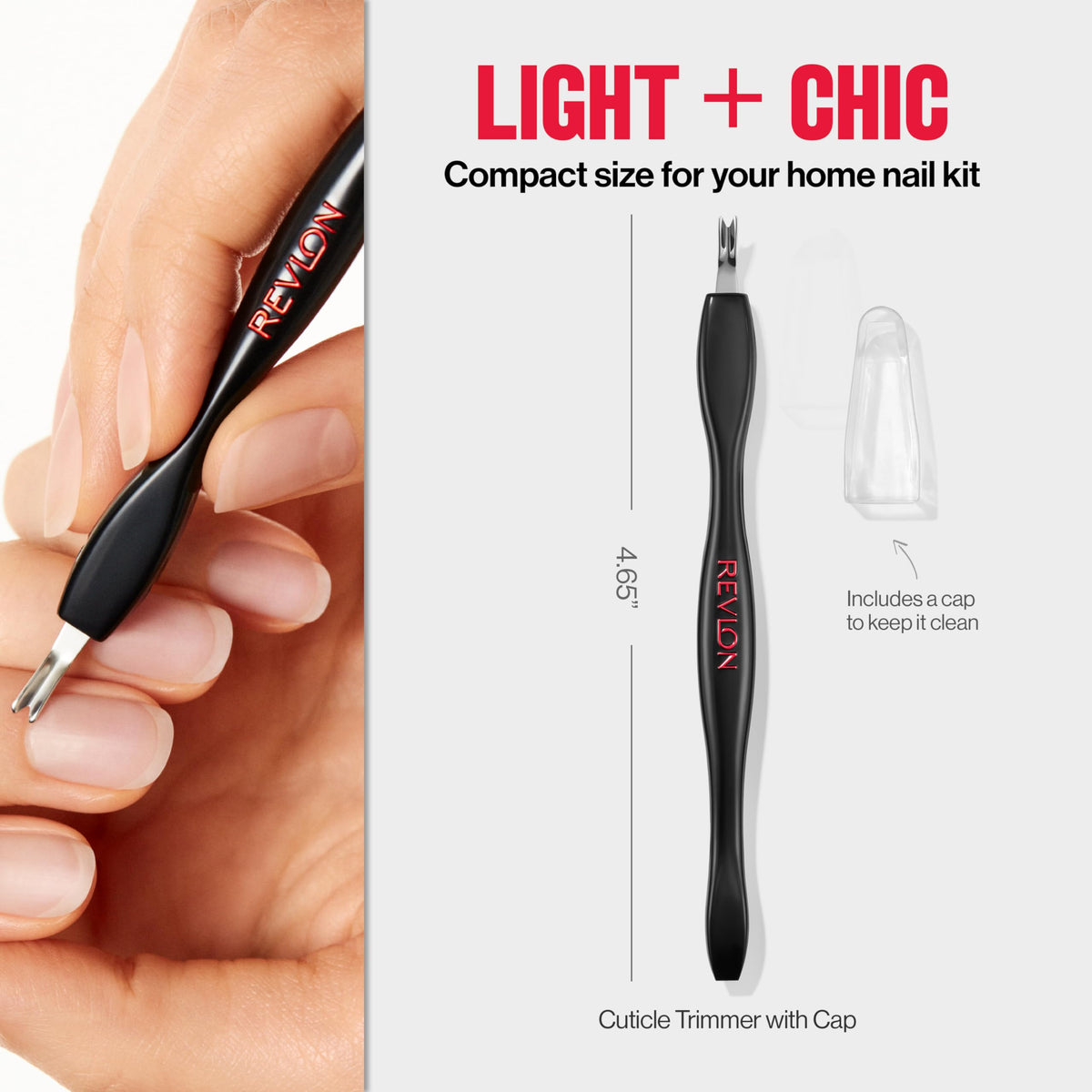 Close up of Revlon V-tip cuticle trimmer blade