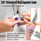 Four-pack professional stainless steel cuticle clippers laid out for a salon manicure presentation.