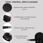 Seaboll hair thickening fibers bottle with the precision spray applicator pump nozzle attached.