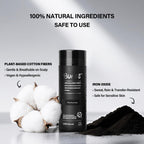 Seaboll hair building concealer powder showing sweat and humidity resistant coverage on fine hair.