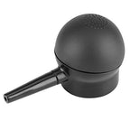Black hair fiber pump nozzle attachment showing premium rubber squeeze mechanism