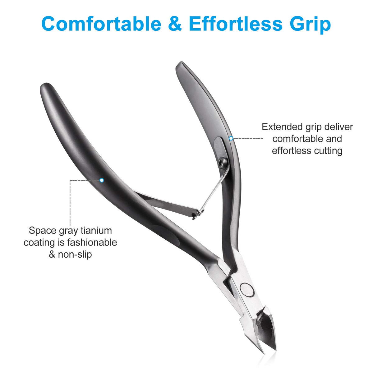 Opove X7 cuticle nippers showing precision 3/4 jaw blade