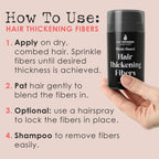 Sweat and wind resistant bald spot concealer application instructions