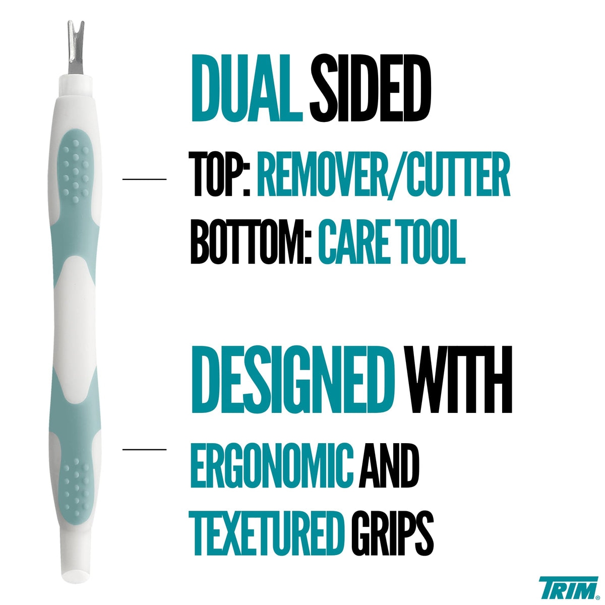 Close up of Trim cuticle pusher rounded end for nail care