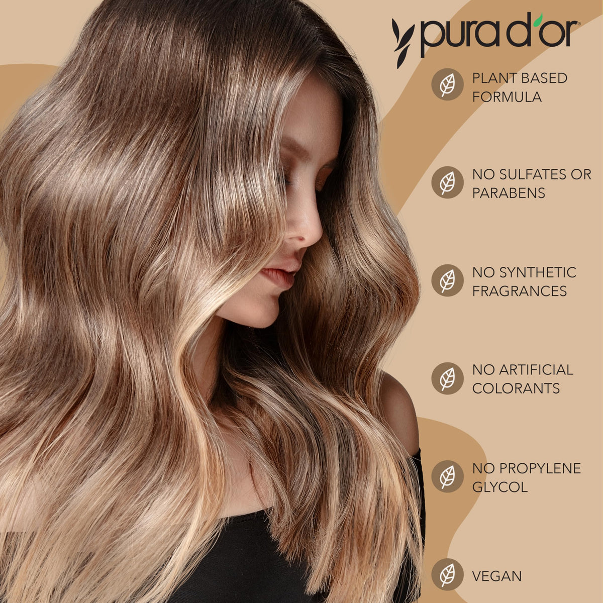 Premium 16 ounce bottle of PURA D'OR biotin anti thinning conditioner illustrating the professional pump dispenser top