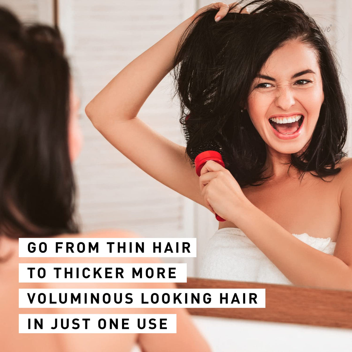 Just Nutritive thinning hair therapy conditioner bottle displayed on a clean surface.