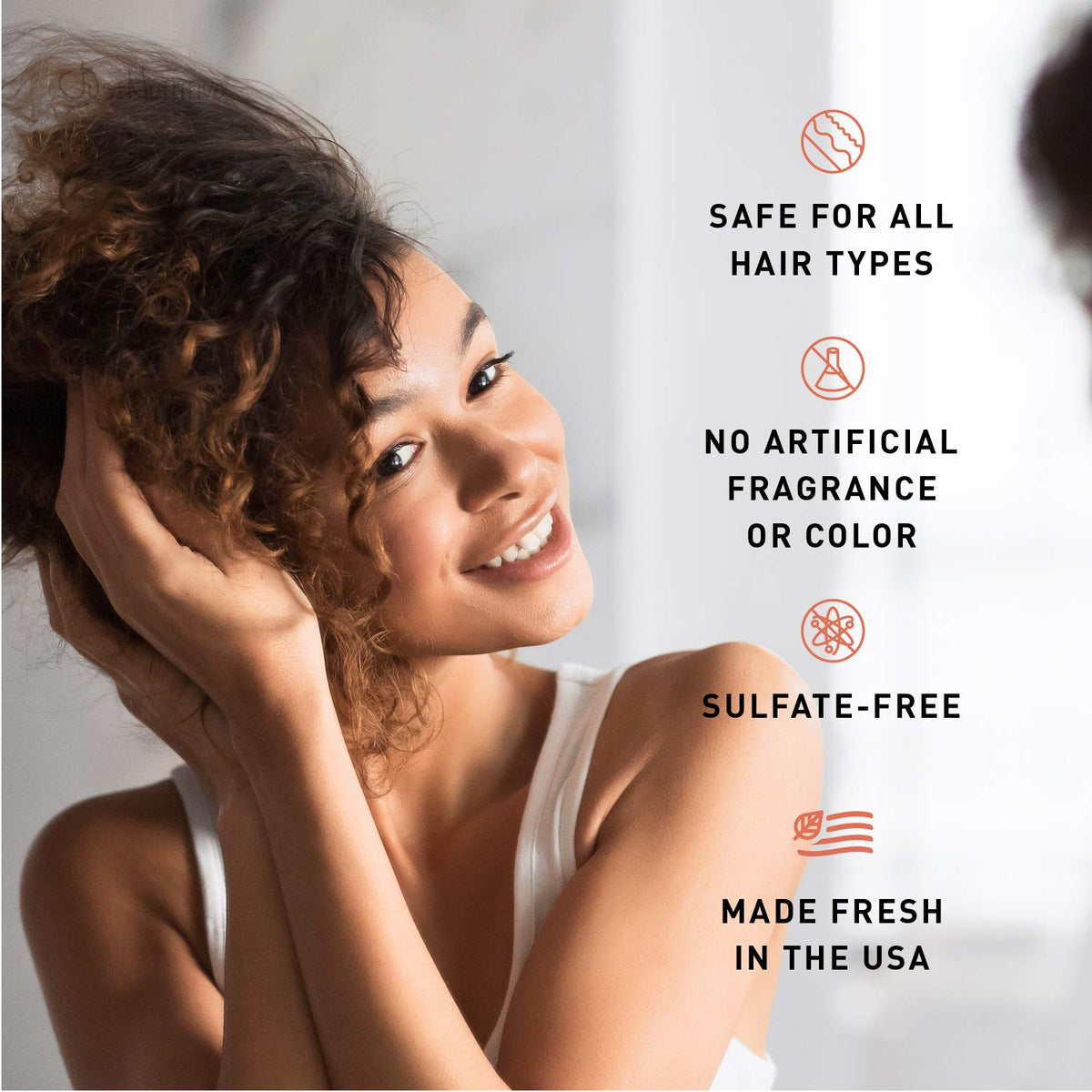 Just Nutritive sulfate free hair loss conditioner packaging illustrating scalp nourishment benefits.