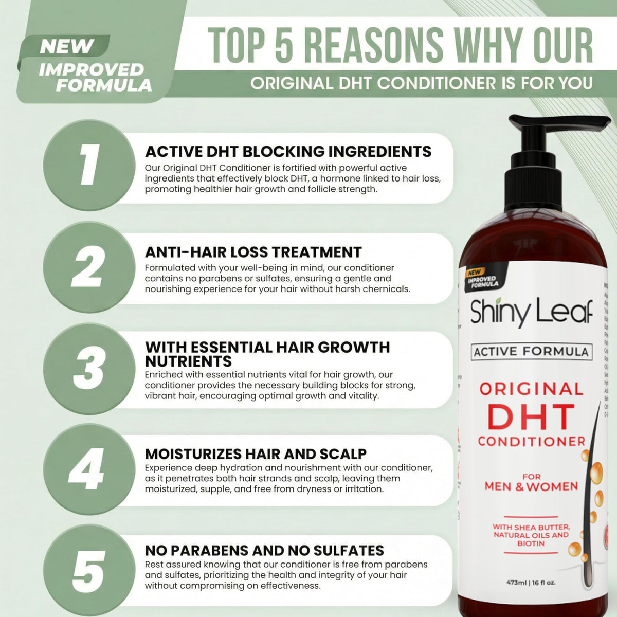 Shiny Leaf hair growth conditioner 16 ounces bottle