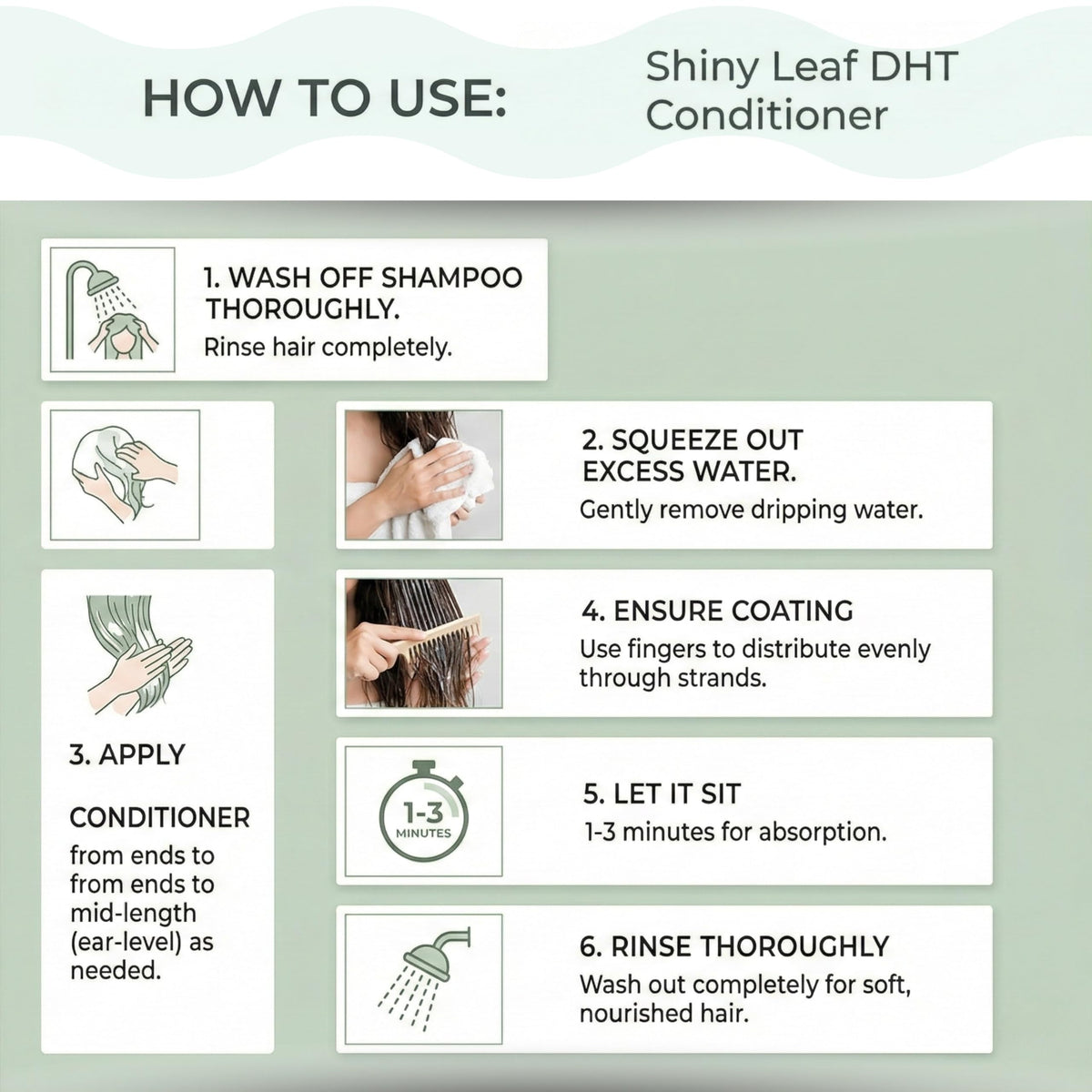 Shiny Leaf conditioner bottle showing rosemary oil ingredients