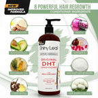 Side profile of Shiny Leaf 16 ounce conditioner bottle