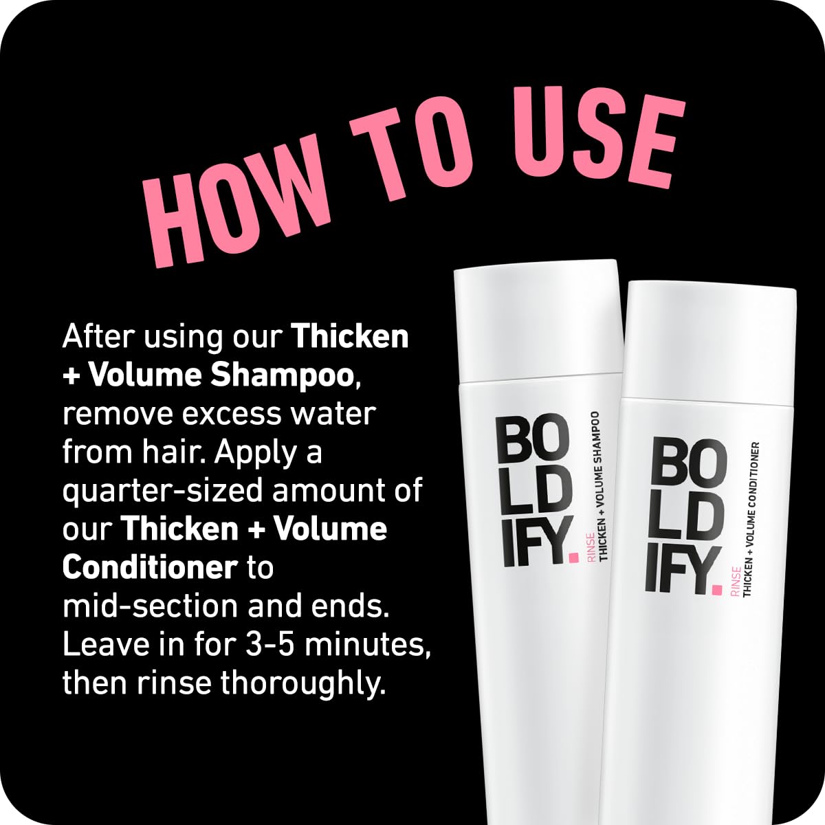 Boldify anti hair loss care volume conditioner bottle displayed against a clean background