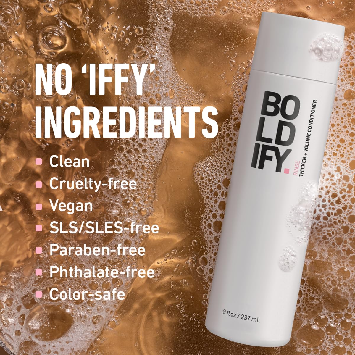 Authentic USA imported Boldify thickening conditioner container base and batch code information