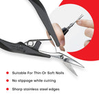 Seki Edge Japanese grooming scissors displaying the close up micro serrated curved blades.
