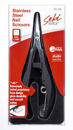 Ergonomic hand finished Japanese nail trimming scissors for precise personal care routine.