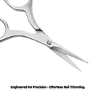 LIVINGO stainless steel scissors showing the ergonomic silver handle design for comfortable grip.