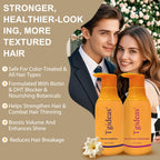 Close up of Tgideas shampoo and conditioner packaging