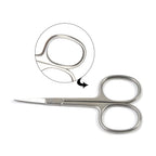 Close up view of the ergonomic handles on the Ideal Tek grooming scissors