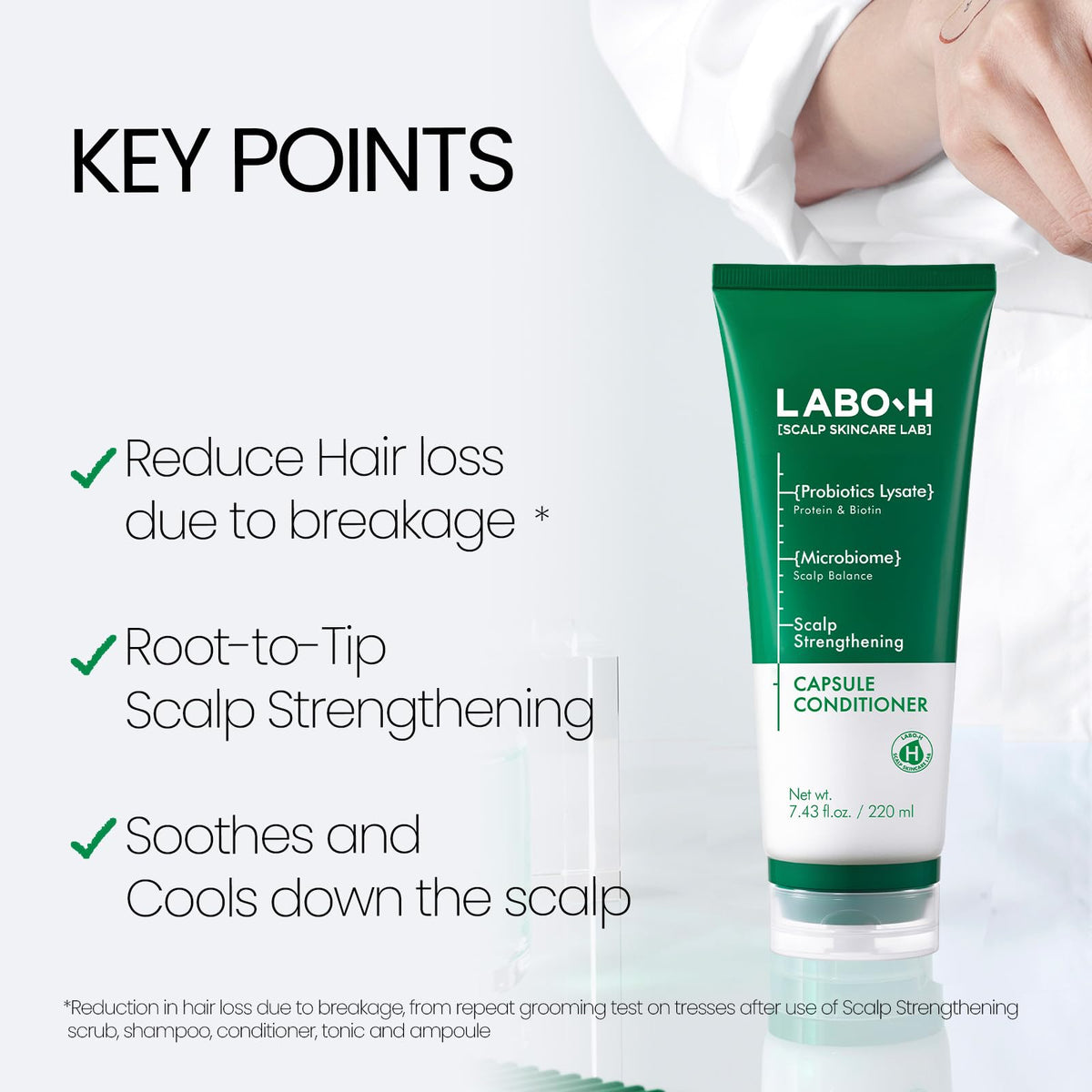 Labo H hair treatment bottle side view
