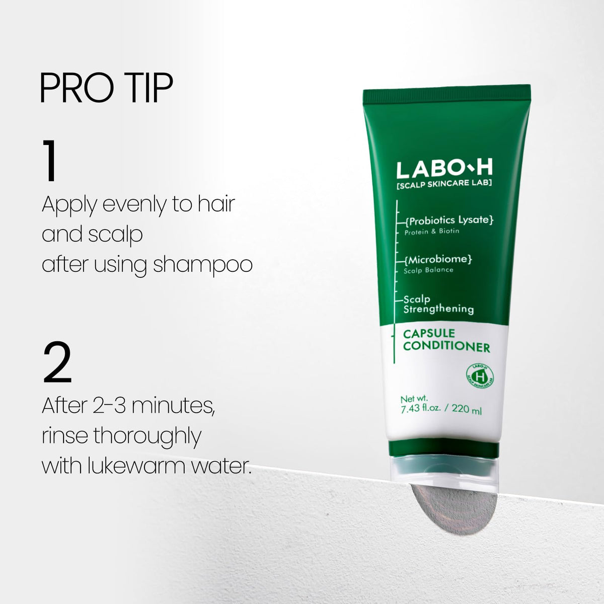 Korean hair care Labo H treatment application demonstration