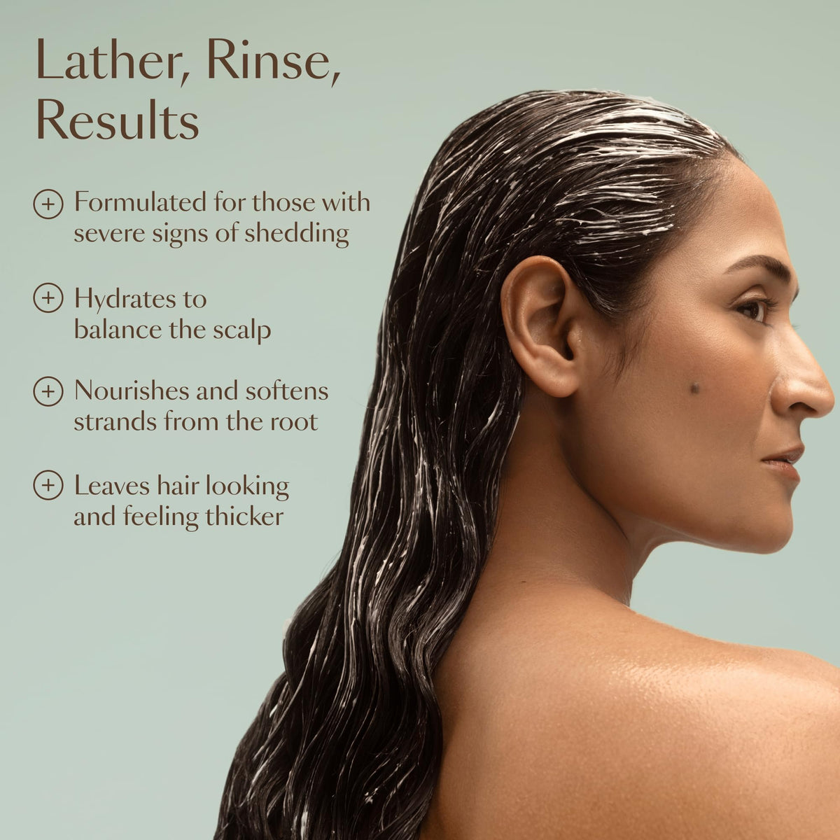 Vegan and cruelty-free certification on Vegamour conditioner bottle