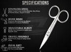 ZIZZLON multipurpose scissors being used for eyebrow shaping and trimming