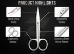 Compact premium travel friendly nail scissors for home pedicure kits