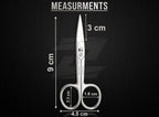 High carbon steel nail scissors demonstrating rust resistant nickel plating