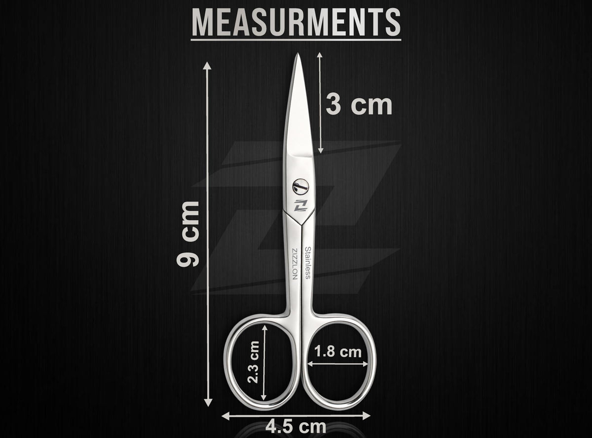 High carbon steel nail scissors demonstrating rust resistant nickel plating